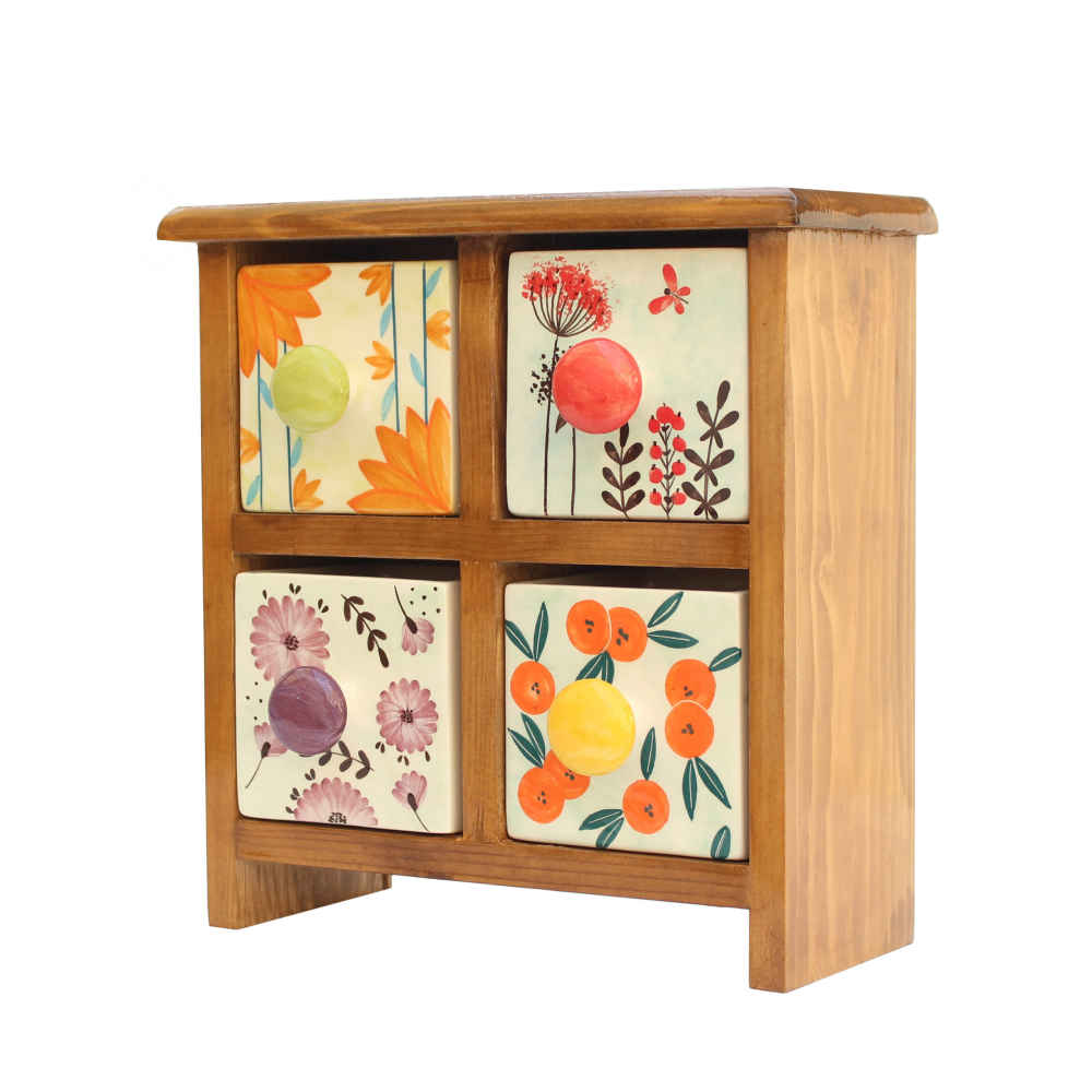 Main image of 手工制作陶瓷四抽屉柜配木盒