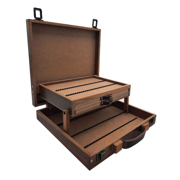 带抽屉的木制120色彩色铅笔盒 — 艺术家萨尔瓦设计