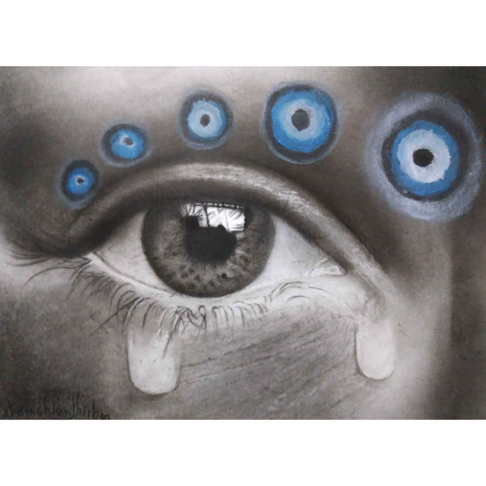 Main image of 原创黑笔画 —— 邪眼符号（Cheshm Nazar）