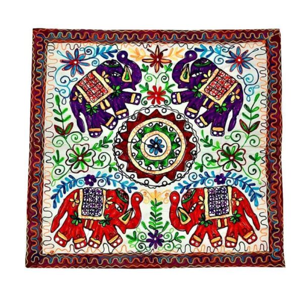 刺绣挂毯——巴洛奇文化遗产大象图案纺织艺术