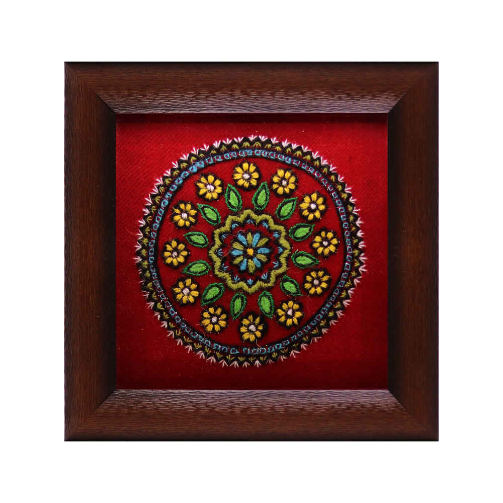 波斯刺绣挂毯——花卉 Janat 图案纺织艺术