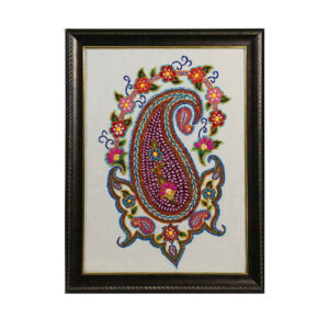 波斯刺绣挂毯——花卉 Paisley 图案纺织艺术