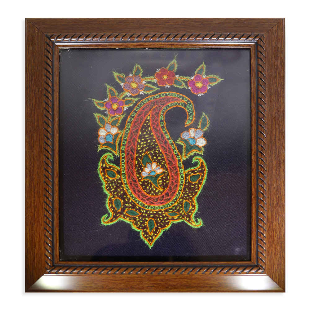 波斯刺绣挂毯——花卉 Taranom 图案纺织艺术