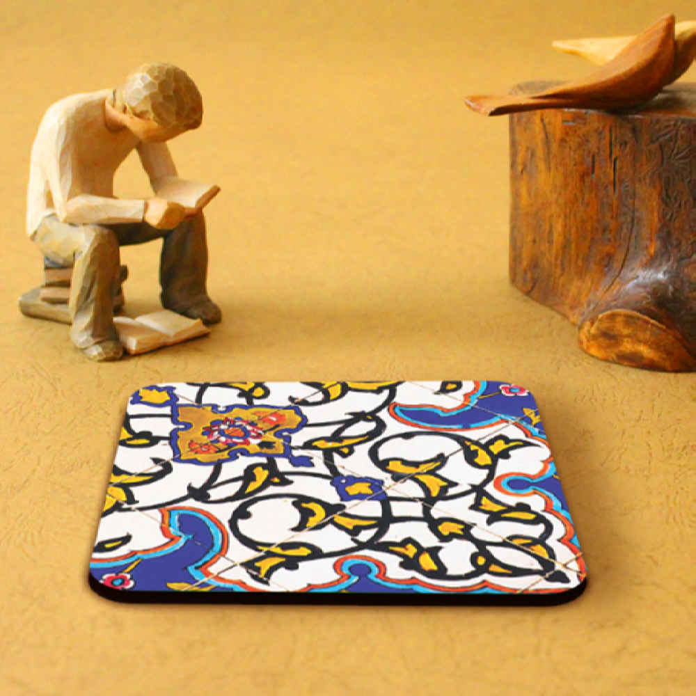 饮品杯垫套装带杯架 – 波斯灵感艺术设计 Bita