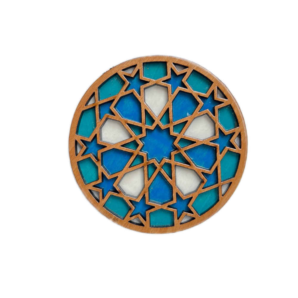 Main image of 木质几何杯垫 – 设计款 Darya (2件装)