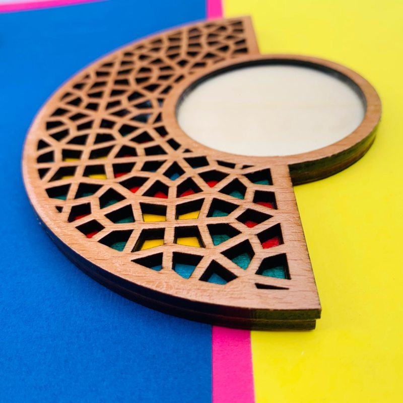 木质几何杯垫 – 设计款 Design (2件装)