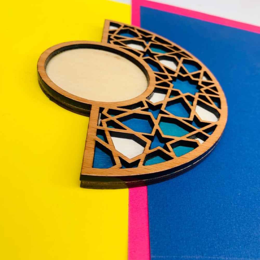 木质几何杯垫 – 设计款 Kiana (2件装)