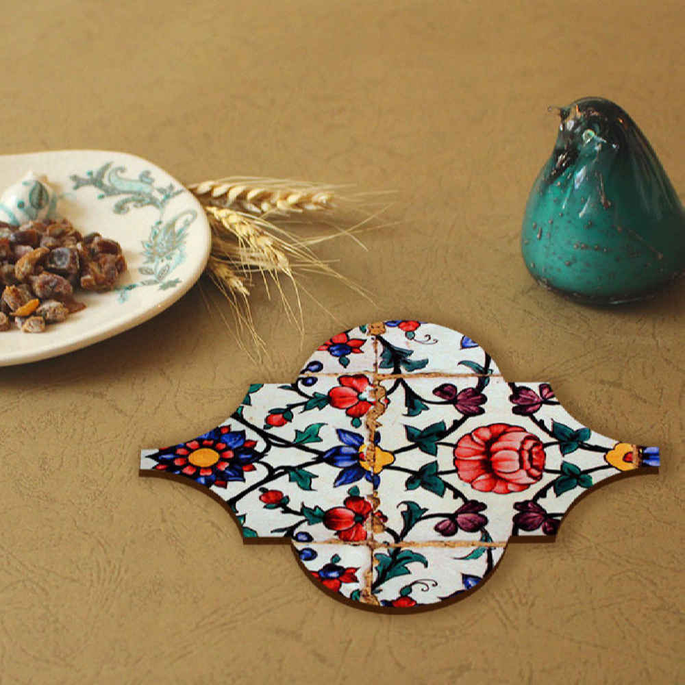 饮品杯垫套装带杯架 – 波斯灵感艺术设计 Negar