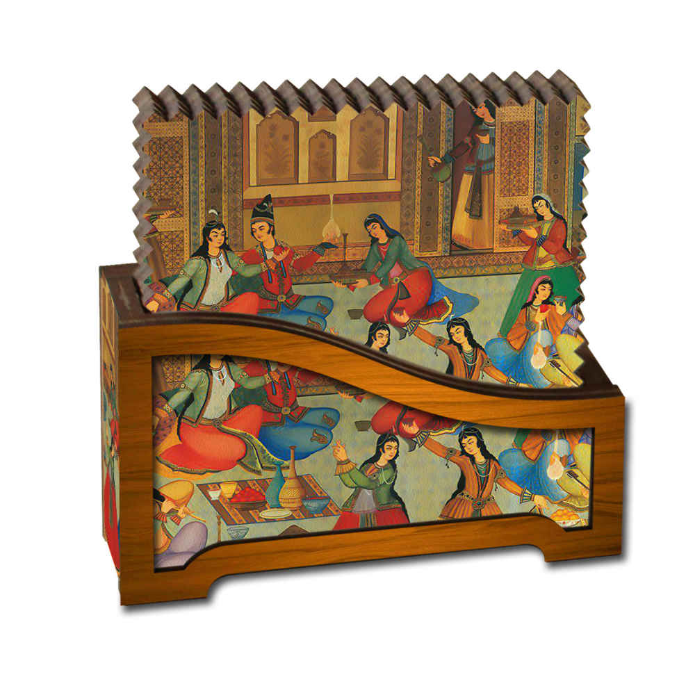 Main image of 饮品杯垫套装带杯架 – 波斯灵感艺术设计 Rima