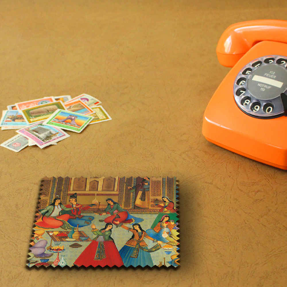 饮品杯垫套装带杯架 – 波斯灵感艺术设计 Rima