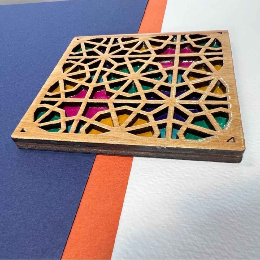 木质几何杯垫 – 设计款 Tara (2件装)