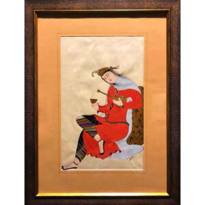 原创波斯萨法维艺术画：水彩与水粉硬纸板画 —— 装饰图案（塔兹希布）