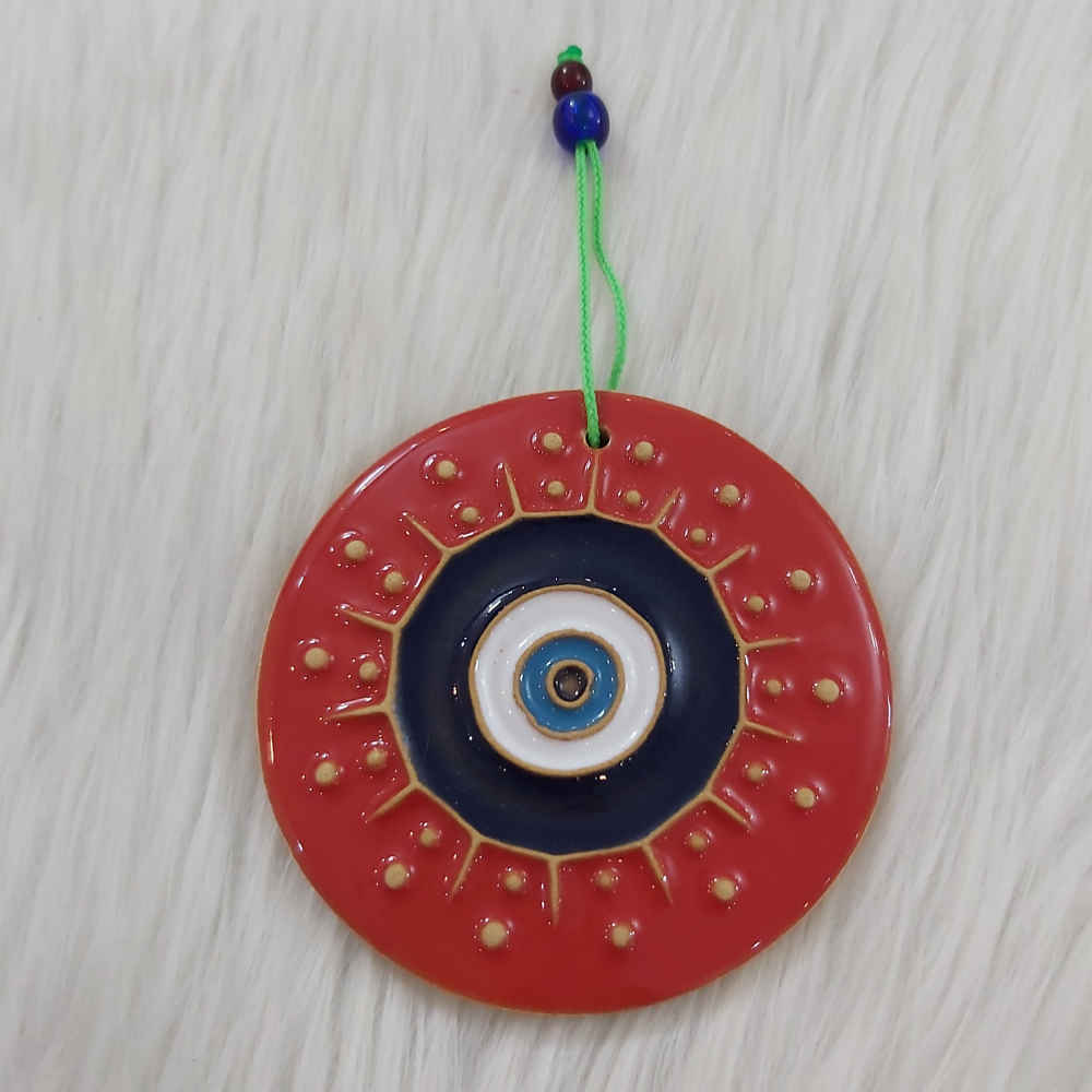 波斯陶瓷墙饰护身符 – Cheshm Nazar 款