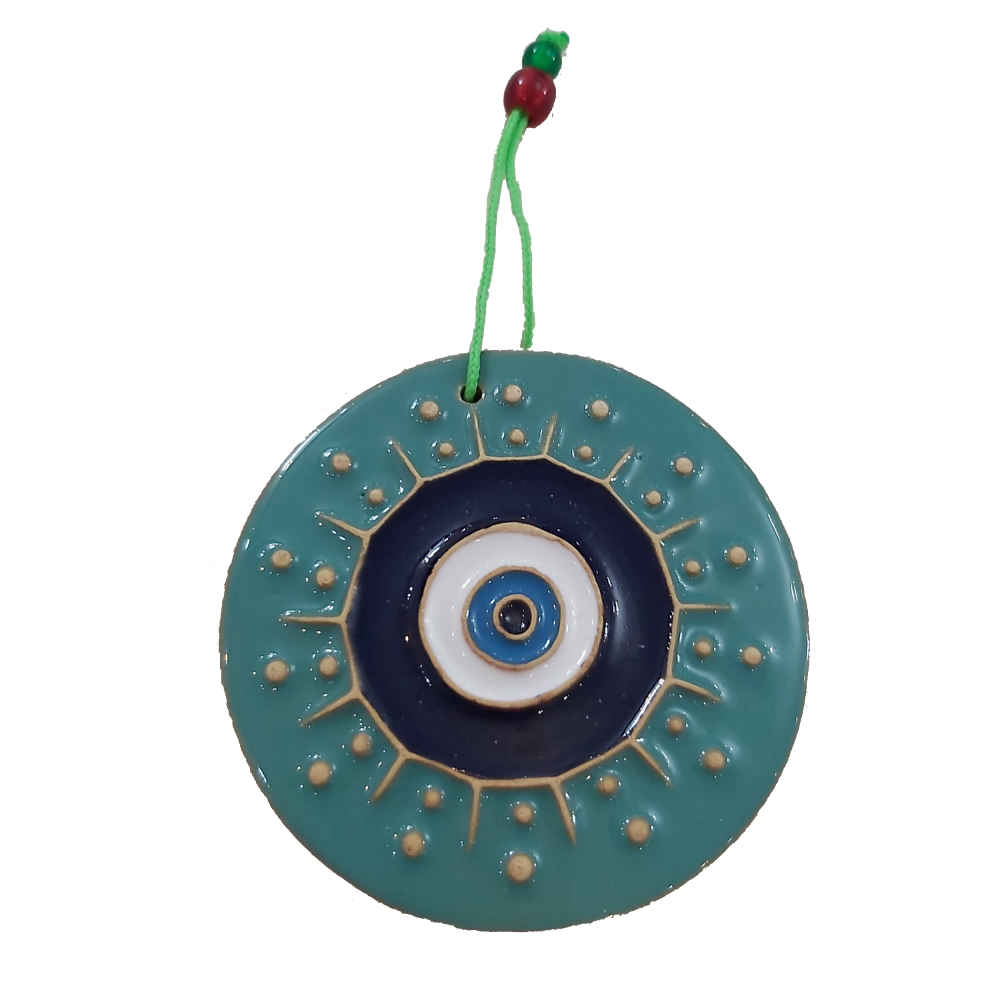 Main image of 波斯陶瓷墙饰护身符 – Cheshm Nazar 款