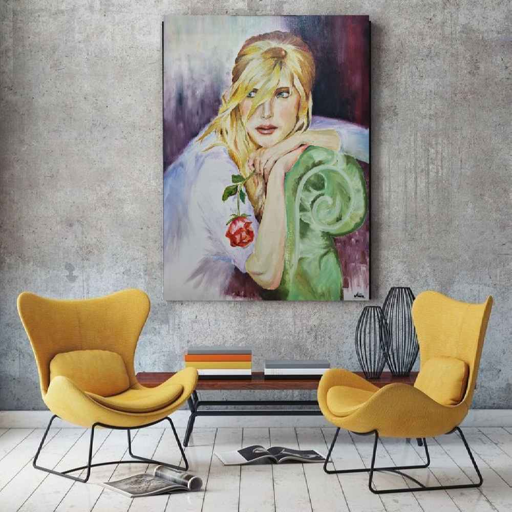 原作写实绘画 – 布面油画，《女子》