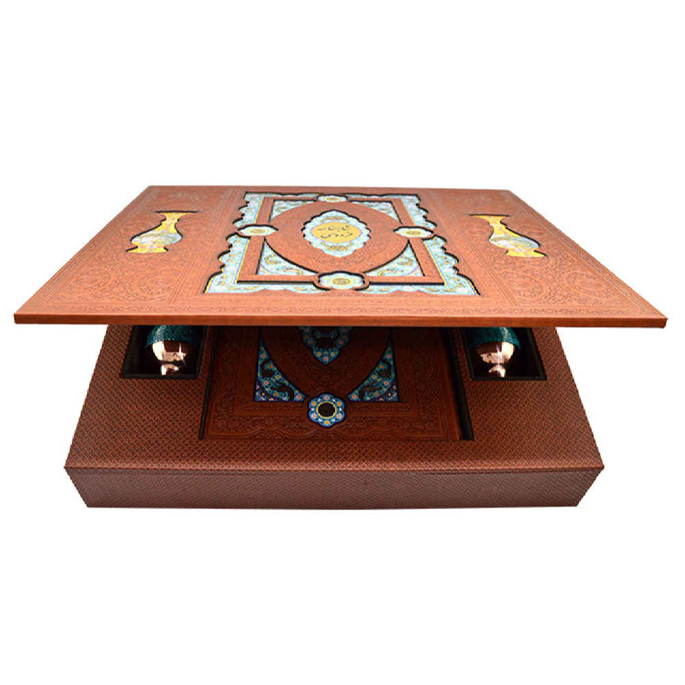 珍藏波斯珐琅（Minakari）花瓶与《列王纪》（Shahnameh）礼品套装