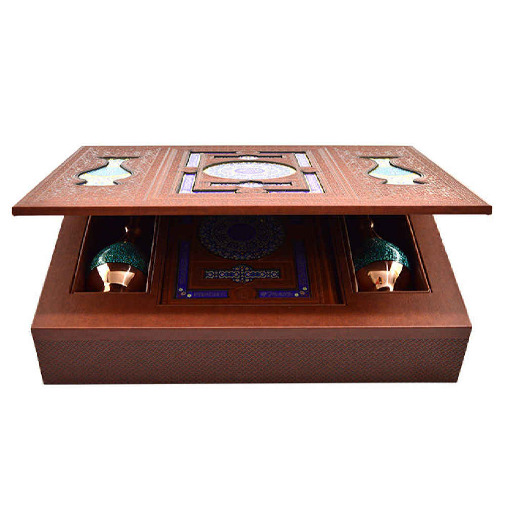 珍藏波斯珐琅（Minakari）花瓶与《古兰经》礼品套装