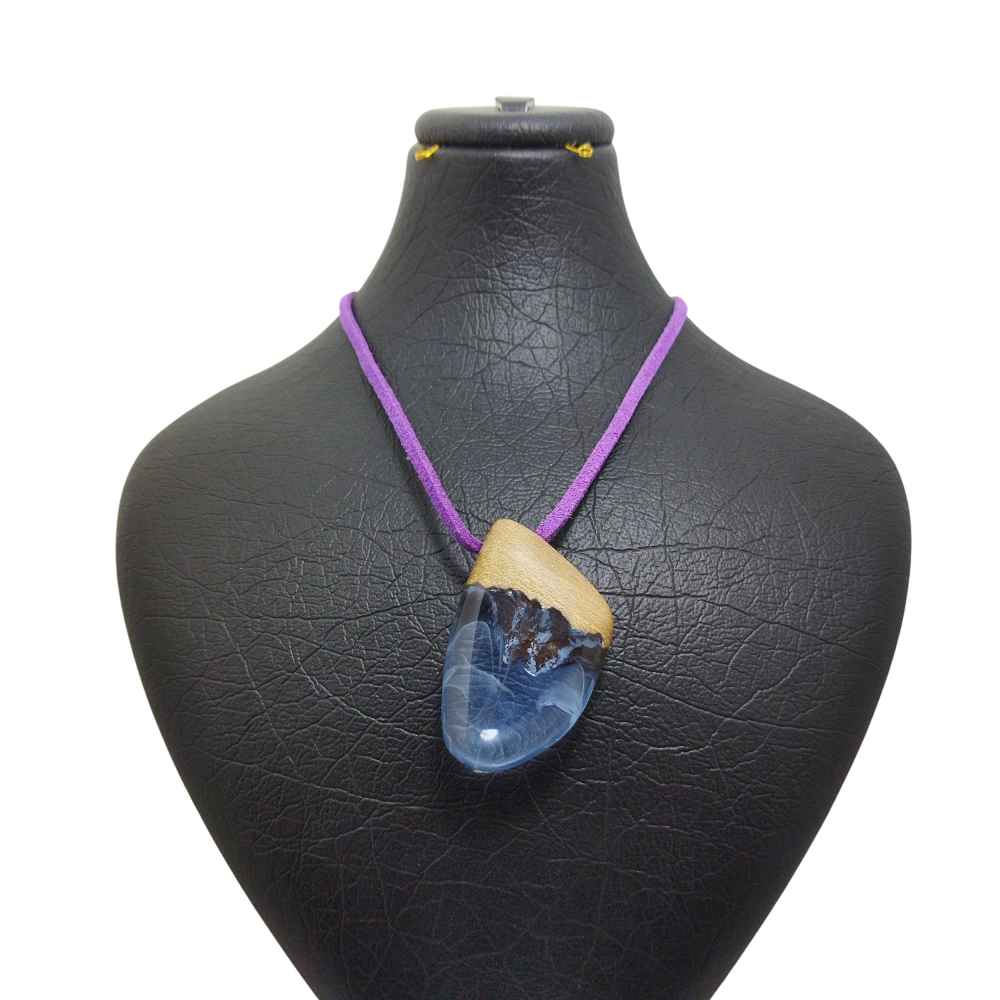 木与树脂项链 手工艺术 大胆风格 Abr