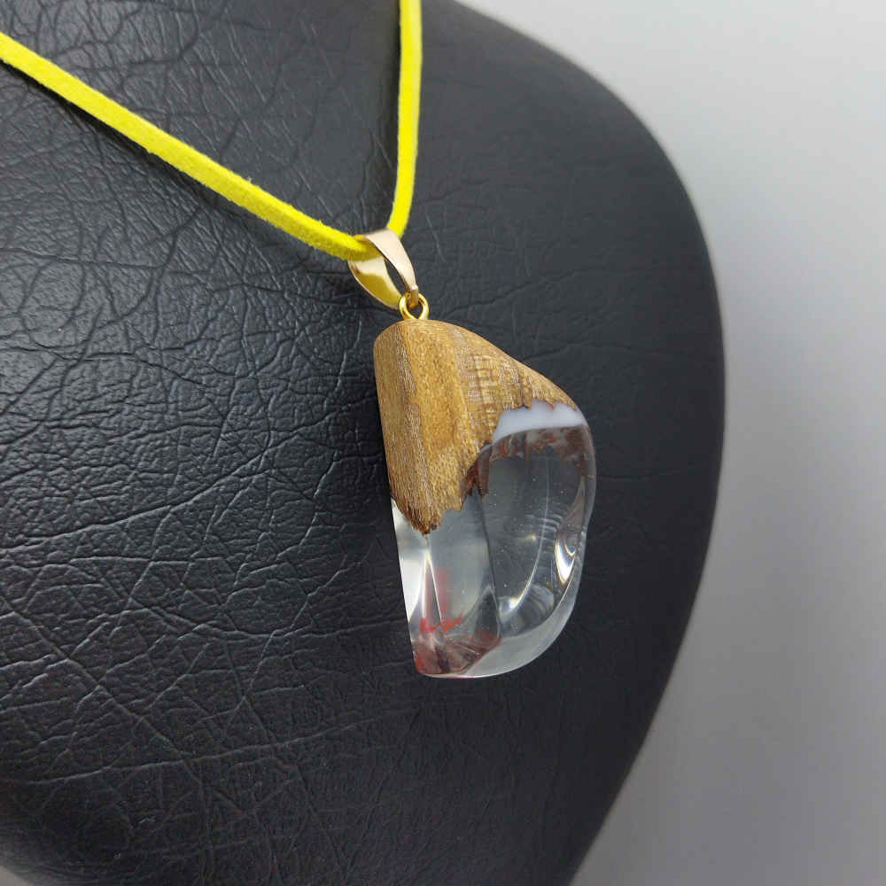 木与树脂项链 手工艺术 大胆风格 Leili