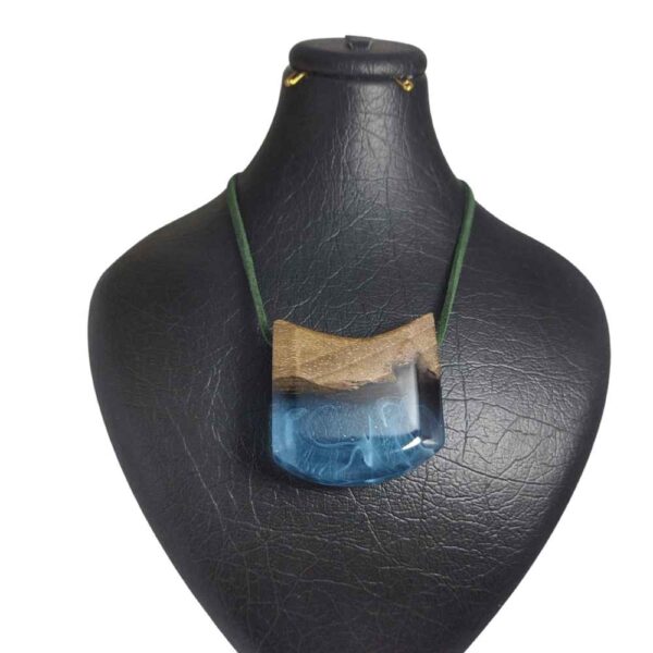 木与树脂项链 手工艺术 大胆风格 Ocean