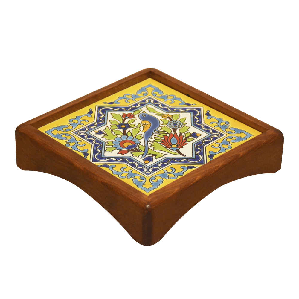 Main image of Gol O Morgh 木质茶盘——波斯艺术装饰，适合饮品及小食