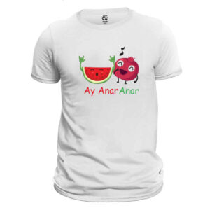 Yalda T 恤 Anar 款 – 短袖石榴图案