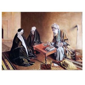 原作写实素描 – 粉彩纸板画，《预言者》
