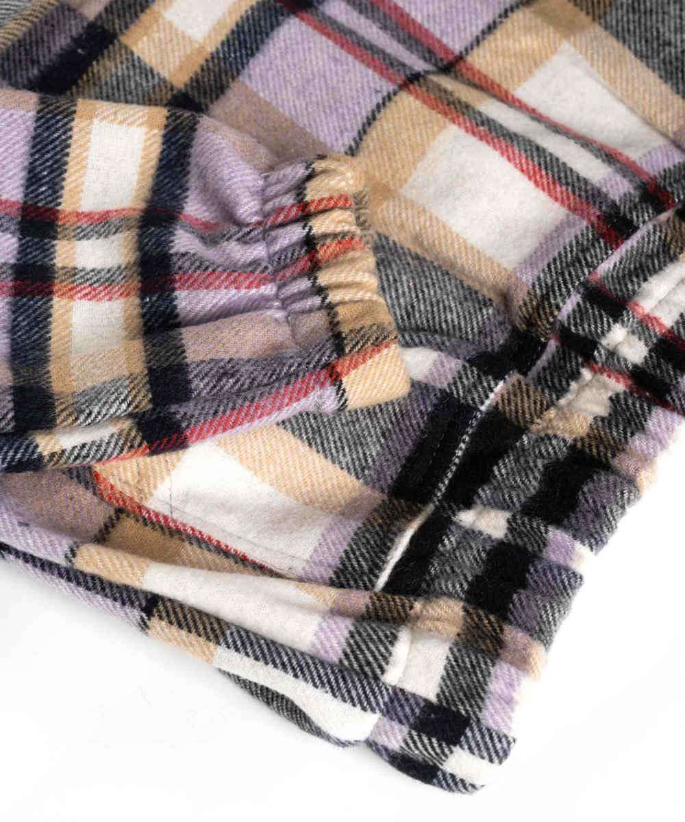 女士格子棉质连帽衫 58790款