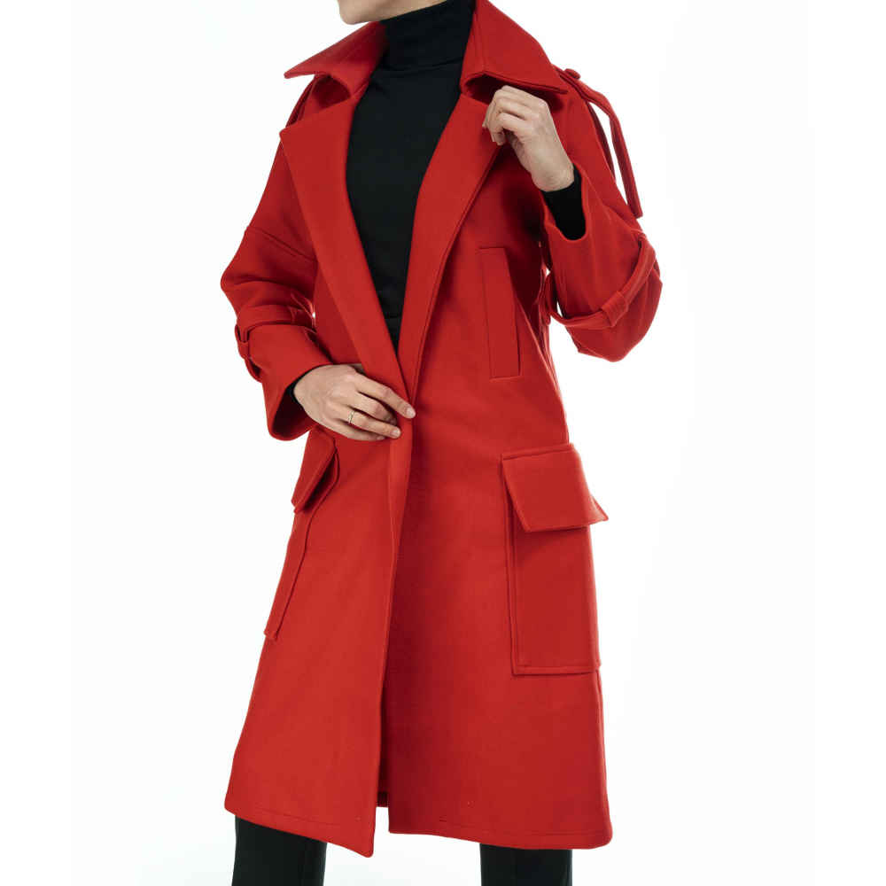 Main image of 女式时尚双排扣棉质外套 – 36903