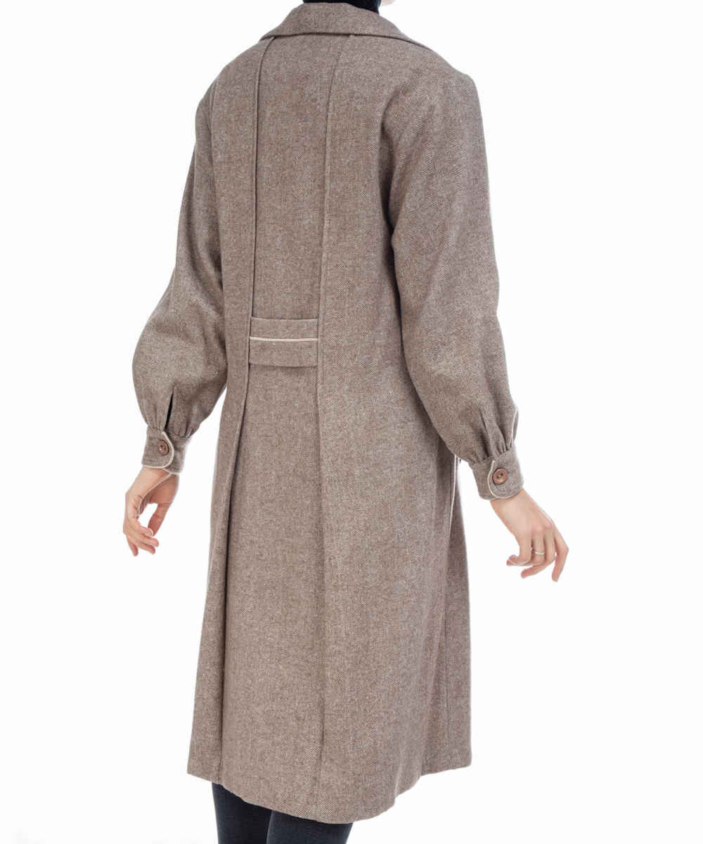 女式双排扣羊毛外套 – 37331