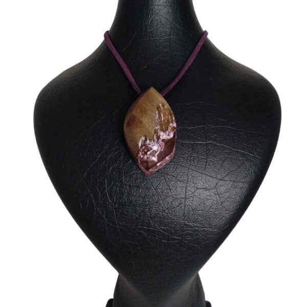 木与树脂项链 手工艺术 大胆风格 Mountain