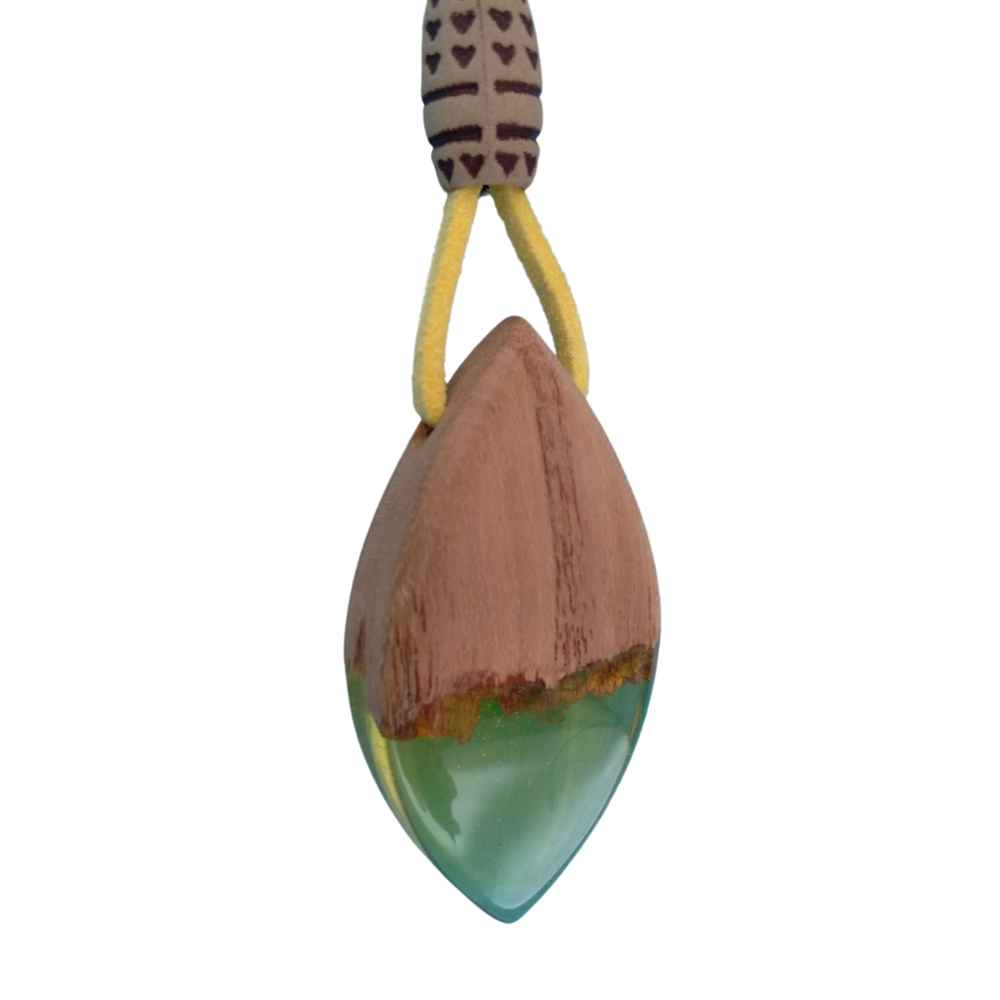 Main image of 木与树脂项链 手工艺术 大胆风格 Pars