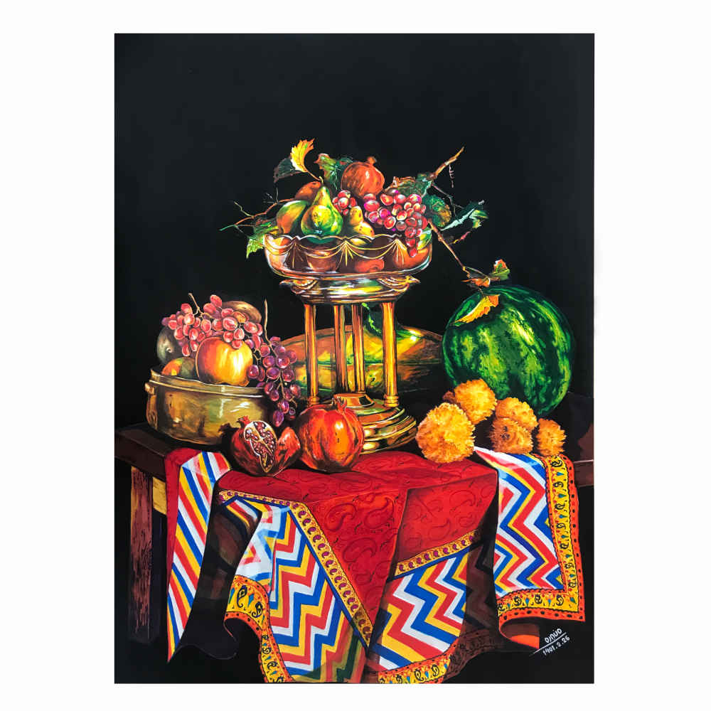 Main image of 原作写实素描 – 彩色铅笔纸板画，《款待》