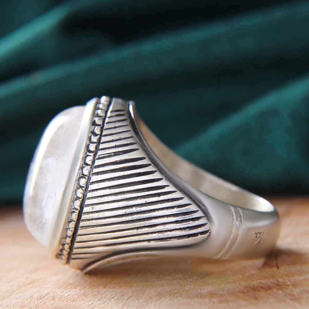 伊斯兰杜尔-纳贾夫银戒指——男款 Ali Un Wali Ullah