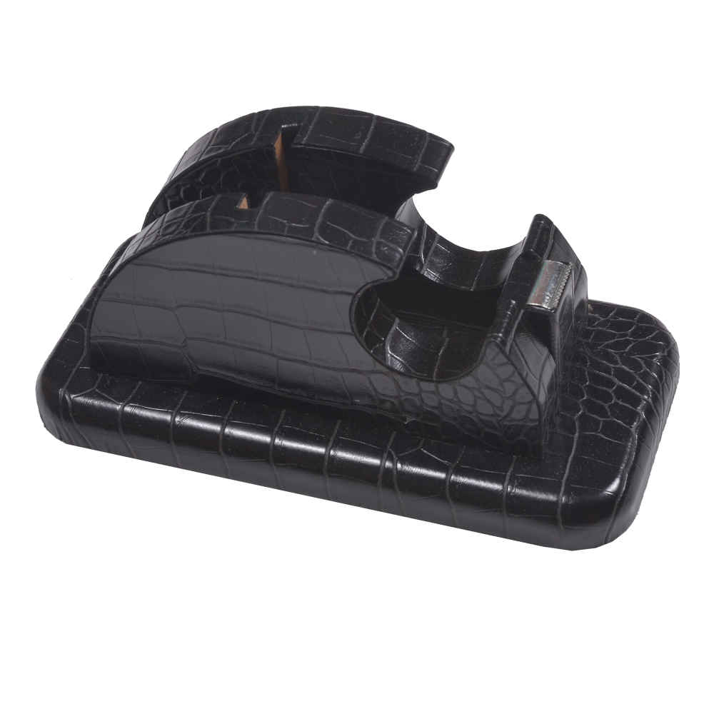 黑色皮革办公桌面套装 – 10件套系列