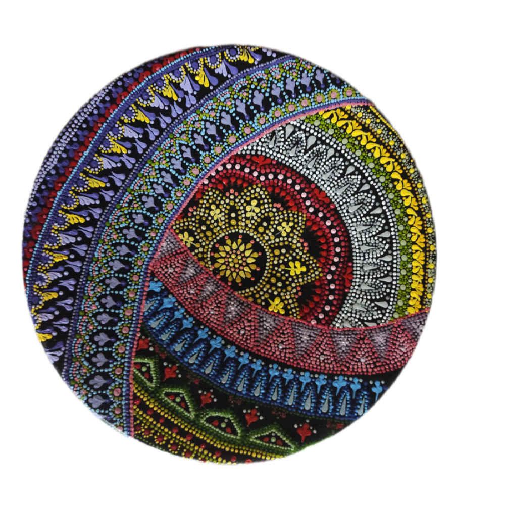 Main image of 装饰陶瓷盘 手绘点绘艺术 阿班