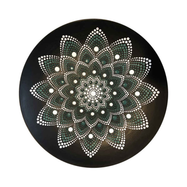 装饰陶瓷盘 手绘点绘艺术 丛林