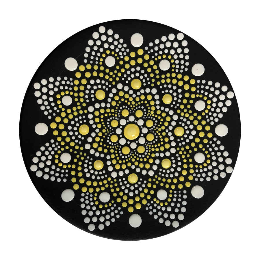 Main image of 装饰陶瓷盘 手绘点绘艺术 星星