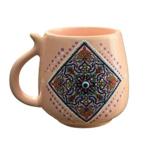 手工艺术陶瓷杯 – 点画图案，Taha款