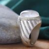 Thumbnail 3: 男士波斯 Dur-e Najaf 银戒指 优雅款 Ahmad
