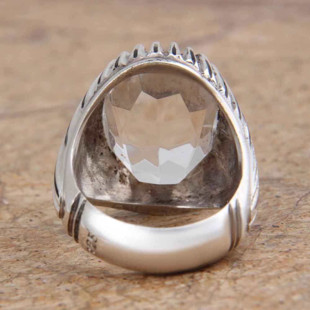 男士波斯 Dur-e Najaf 银戒指 优雅款 Emad