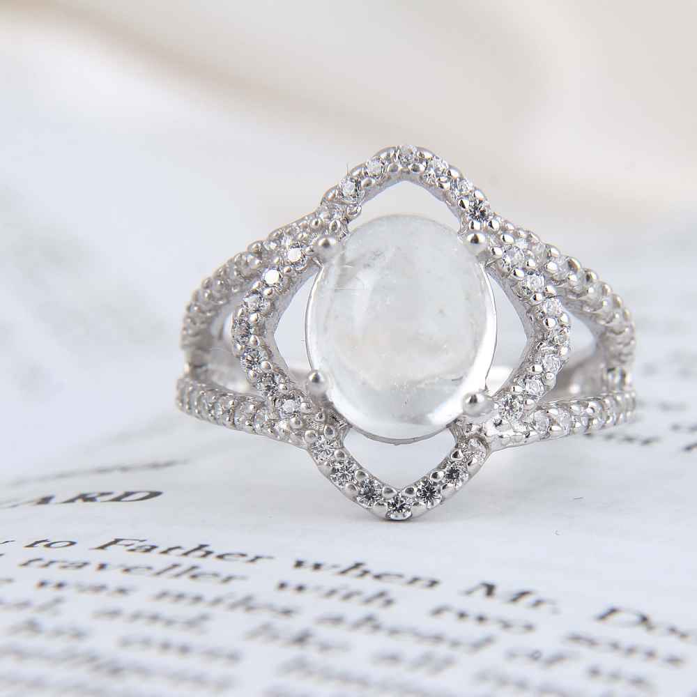 女士 Dur-e Najaf 银戒指 订婚款 Bliss Hanieh