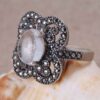 Thumbnail 2: 女士 Dur-e Najaf 银戒指 手工款 Yeganeh