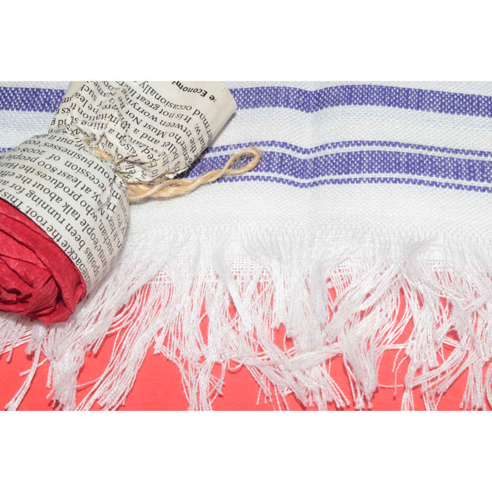 波斯棉质手巾——手工编织 Toebafi,条纹款(2 条装)