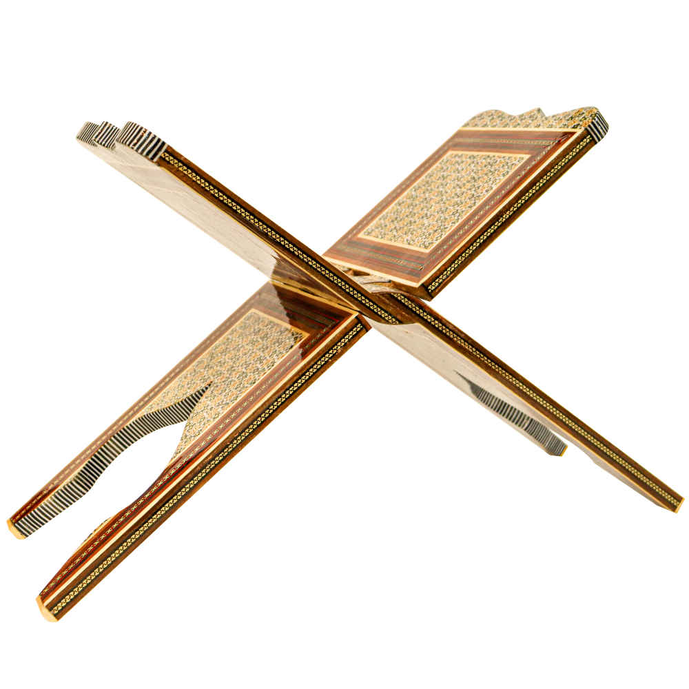 Main image of 可折叠木质古兰经 Rehal 书架——几何图案款