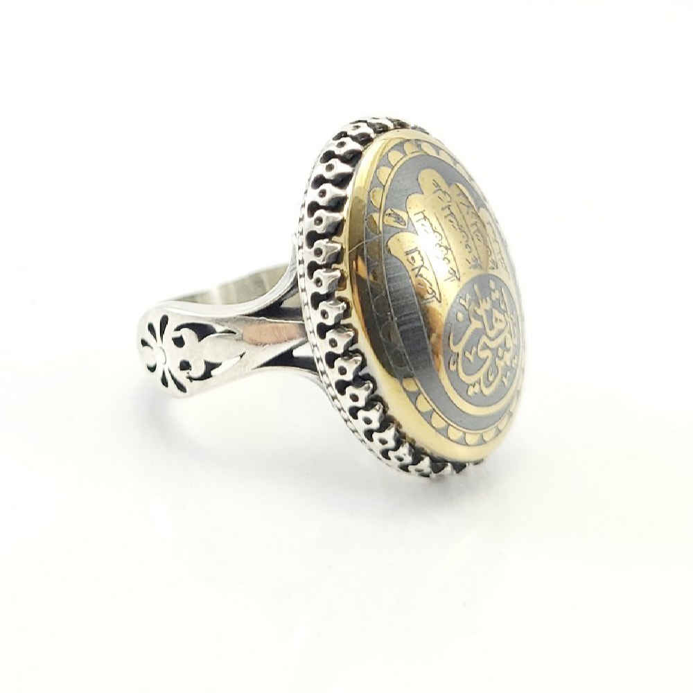 伊斯兰赤铁矿银戒指——Hadid 宝石男款 Alabbas