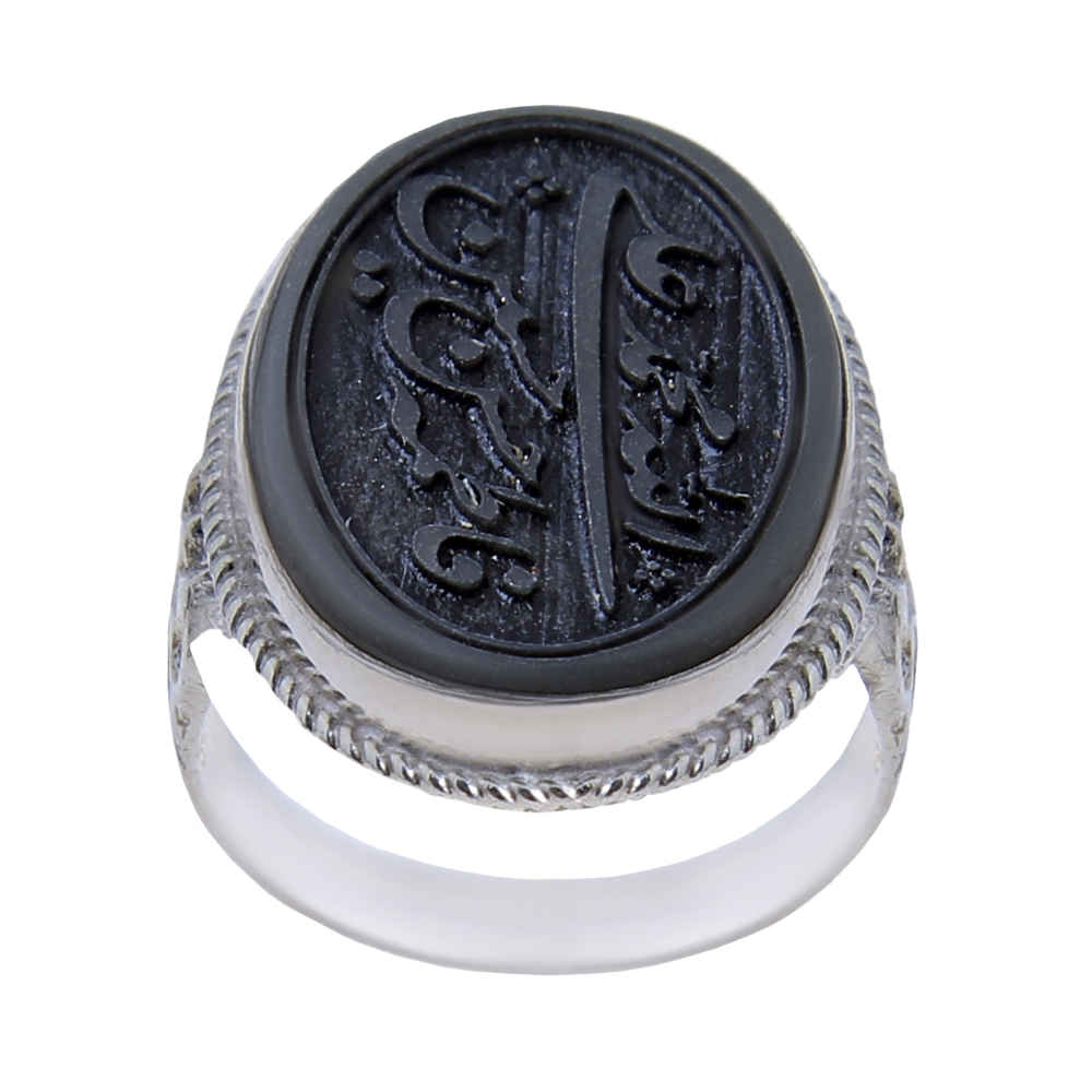 Main image of 伊斯兰赤铁矿银戒指——Hadid 宝石男款 Asil