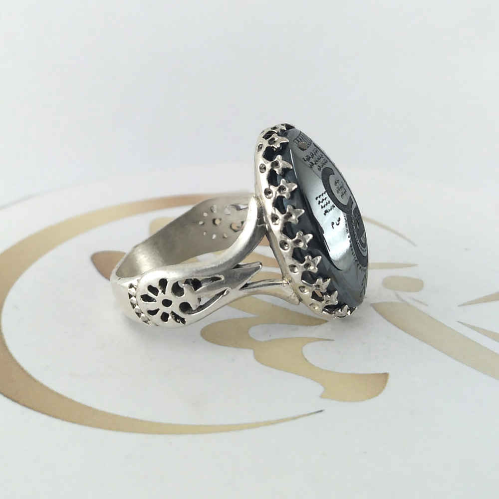 伊斯兰赤铁矿银戒指——Hadid 宝石男款 Eyn Ali