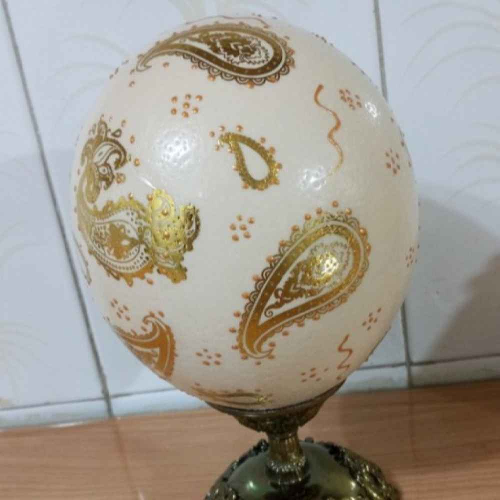 伊斯兰手绘装饰鸵鸟蛋壳 —— 4 Qul