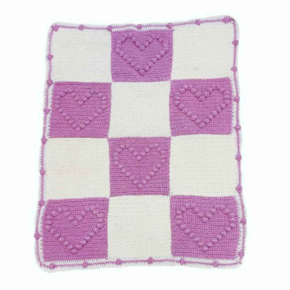 Main image of 手工编织波西米亚风格地毯——心形图案